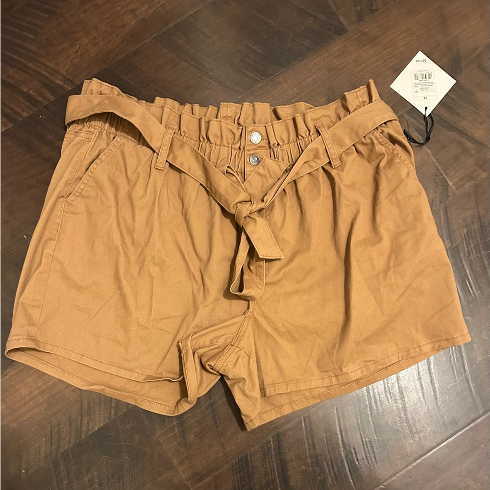Women's Tan Shorts with Belt